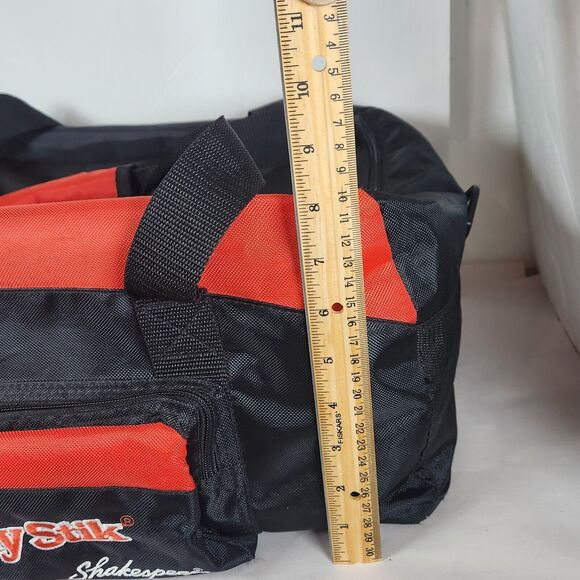 Ugly Stik Shakespeare‎ Fishing Tote Black Red Duffle Carry Bag travel overnight - Picture 3 of 10